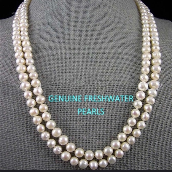 Elegant  Multilayer Strand Chain Long Pearl - Picture 2 of 7